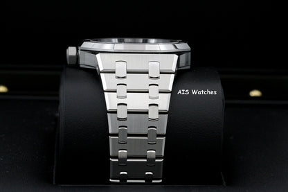 BNIB Audemars Piguet 15550ST Royal Oak Ice Blue Dial 37MM Box & Papers