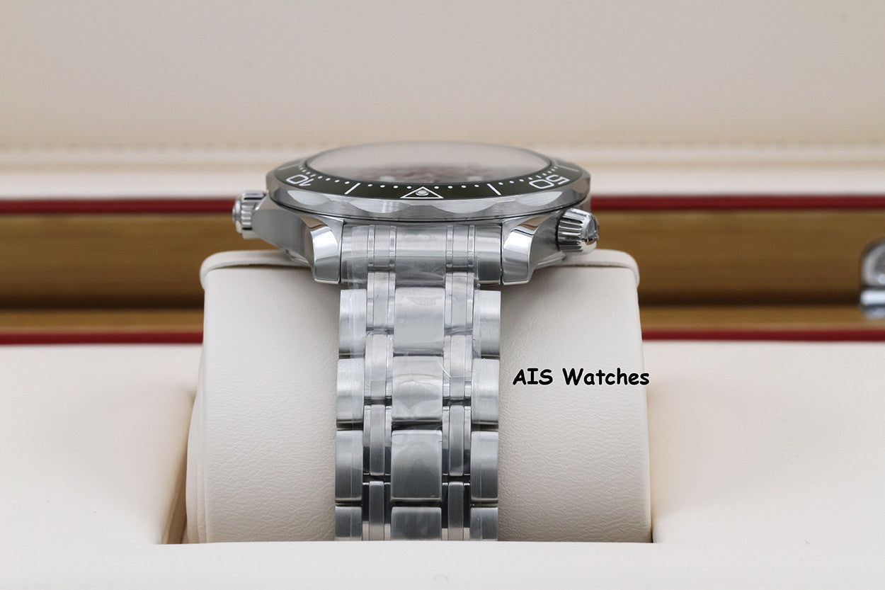 BNIB Omega Seamaster 300M SS 42MM Diver Green Wave Dial 210.30.42.20.10.001 BP