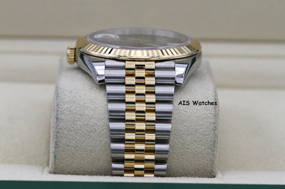 Rolex 126333 DateJust 41MM 18K YG/SS Slate Roman / Wimbeldon Dial Jubilee Bracelet B&P