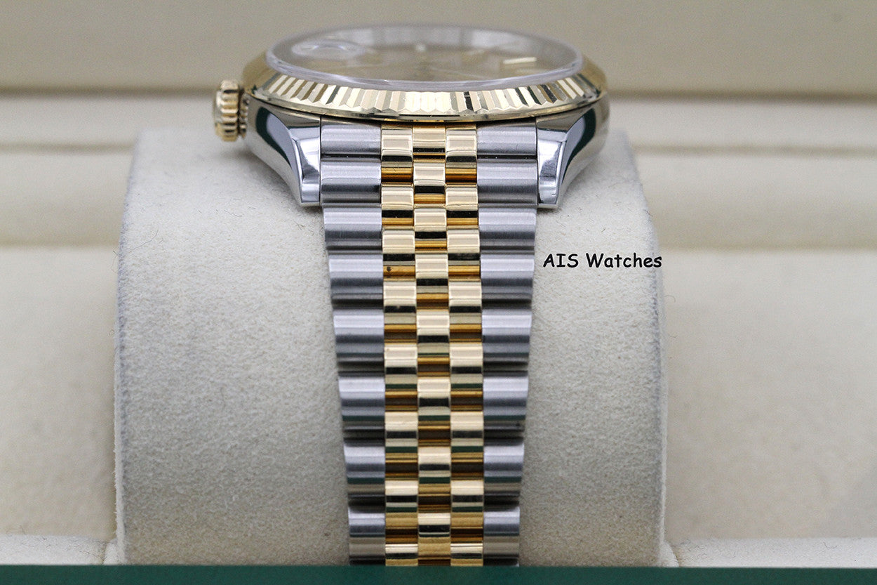 Rolex 126233 DateJust 36MM 18K YG/SS Champagne Stick Dial Jubilee Bracelet B&P