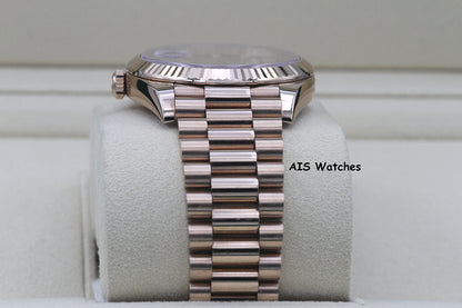Rolex 228235 DayDate 40MM DD40 Rose Gold Chocolate Baguette Diamond Dial B&P