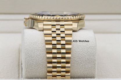 BNIB Rolex GMT-Master II 126718GRNR 18K Yellow Gold Black Dial Jubilee B&P