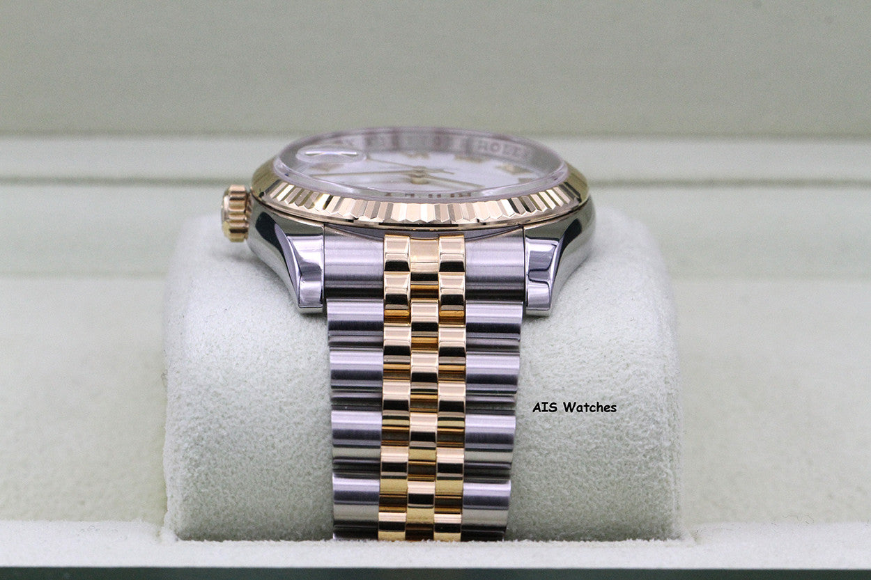 Rolex 116233 DateJust 36MM 18K YG/SS White Roman Dial Jubilee Bracelet B&P