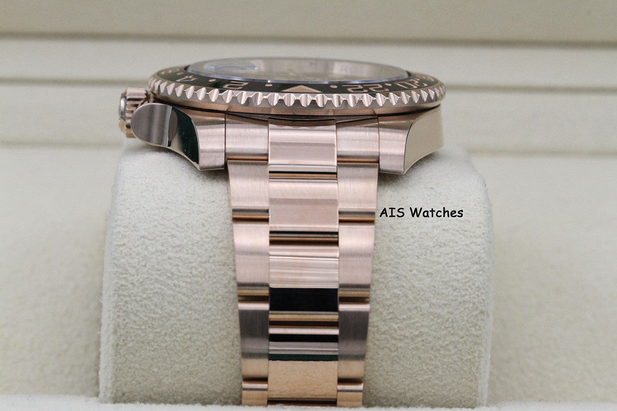 Rolex 126715 CHNR GMT Master II 18K Rose Gold RootBeer Ceramic 2023 Box & Papers