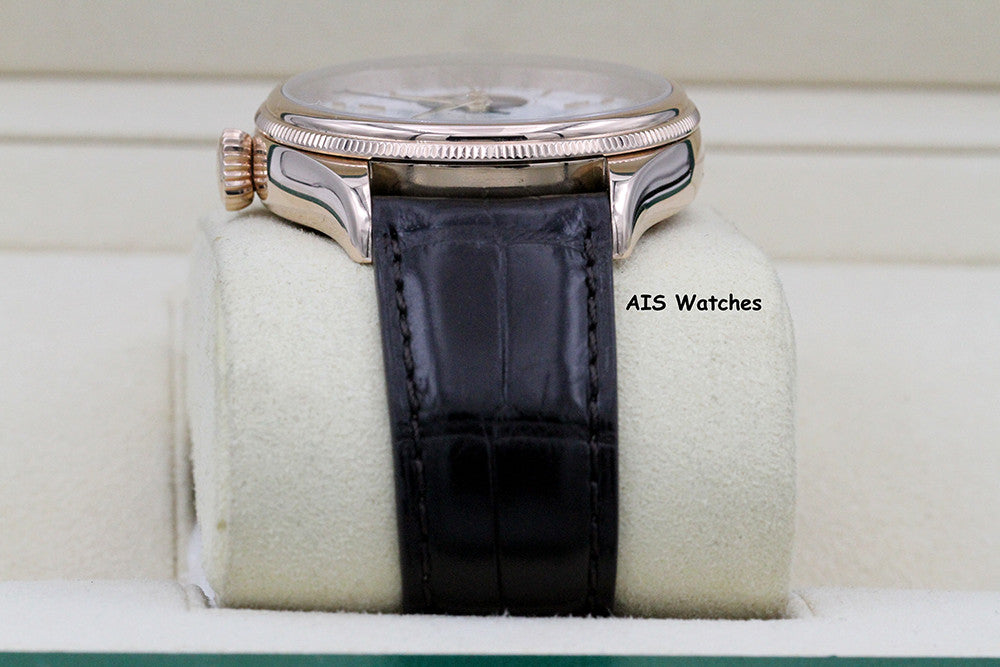 Rolex 50535 Cellini Moonphase 18K Everose Gold 39MM White Lacquer Dial BP