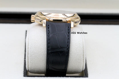 Patek Philippe Annual Calendar 5205R Rose Gold Black Dial Box & Papers