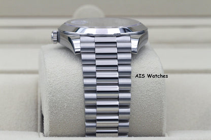 BNIB Rolex 228206 DayDate 40MM DD40 Platinum Meteorite Diamond Baguette Dial