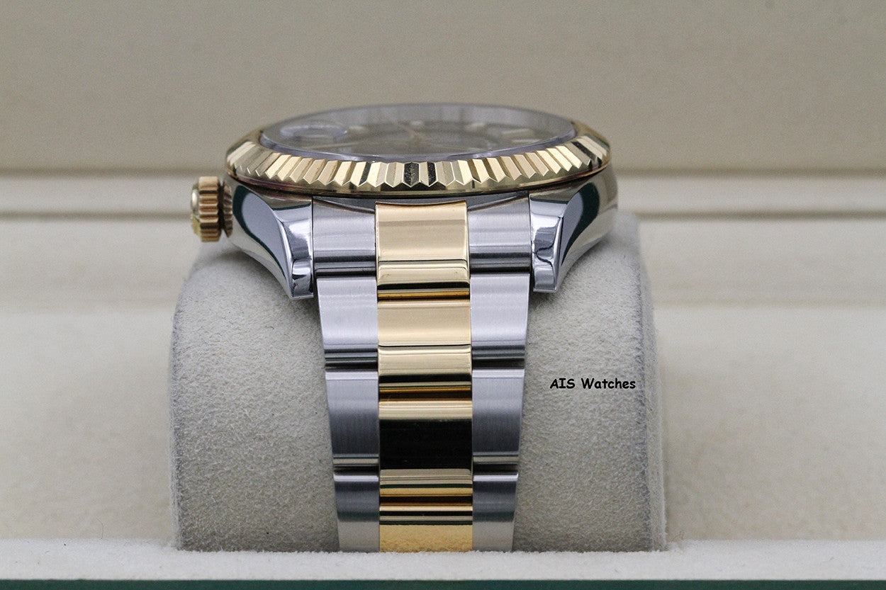 Rolex 326933 Sky-Dweller 18K Yellow Gold / SS Oyster Black Dial BP