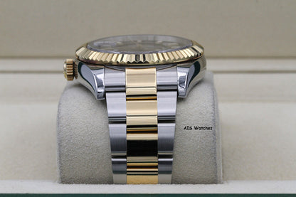 Rolex 326933 Sky-Dweller 18K Yellow Gold / SS Oyster Black Dial BP