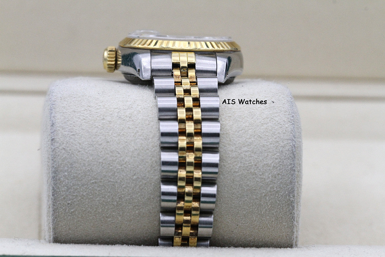 Rolex Ladies Two-Tone DateJust 69173 White Computer Dial 26MM R Serial - 1988 with Papers