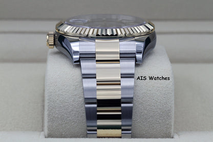 Rolex 326933 Sky-Dweller 18K Yellow Gold / Stainless Steel Black Dial B&P