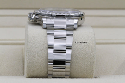 BNIB Rolex 116576TBR Platinum Daytona Cosmograph Ice Blue Arabic Dial Baguette Diamond Bezel B&P