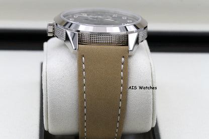 BNIB Patek Philippe Calatrava Annual Calendar Travel Time 5326G 18K White Gold Charcoal Dial Box & Papers