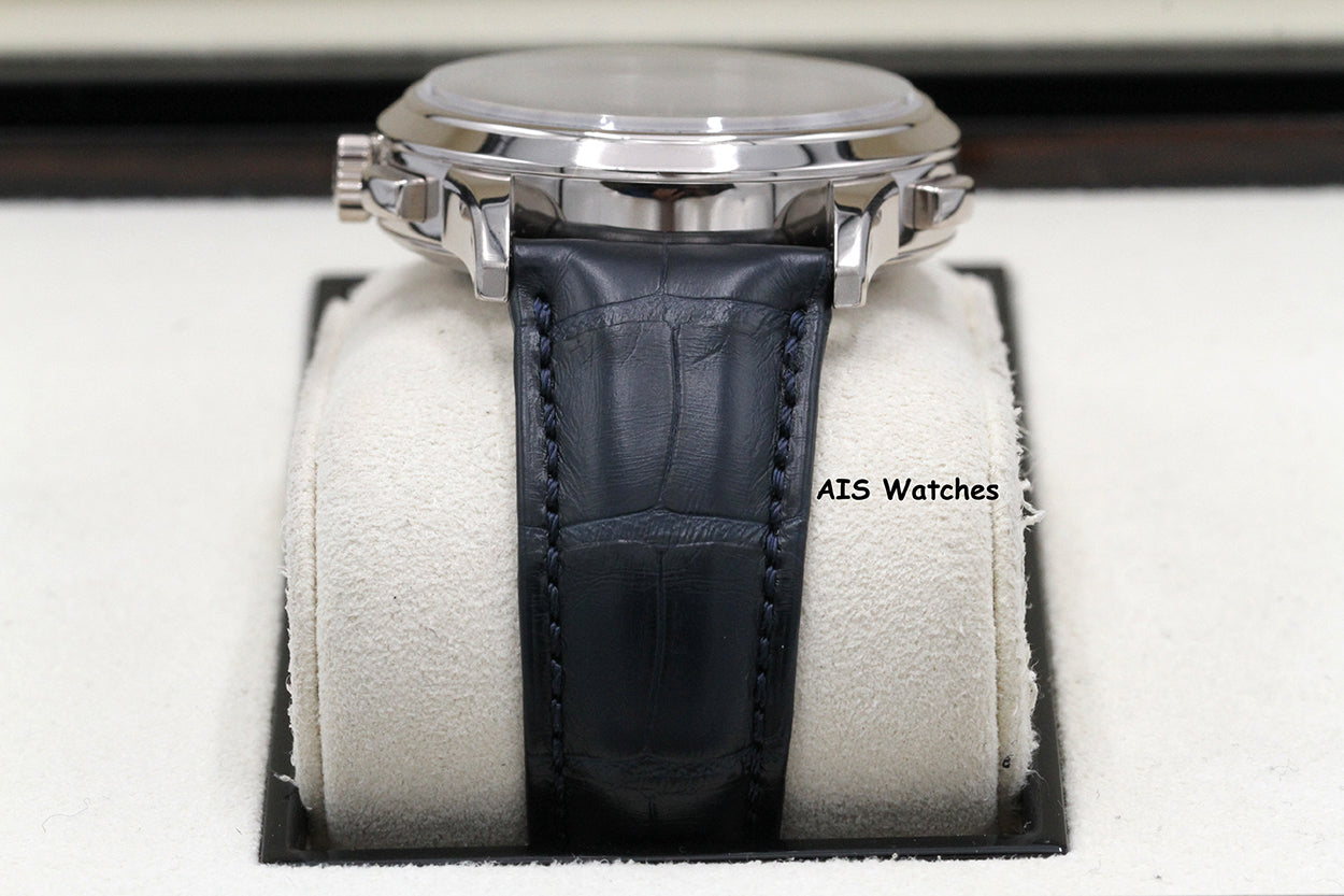 Patek Philippe 5930G World Time Chronograph White Gold Blue Dial Box & Paper