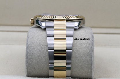 Rolex 126333 DateJust 41MM 18K YG/SS Slate Roman Wimbeldon Dial Oyster B&P