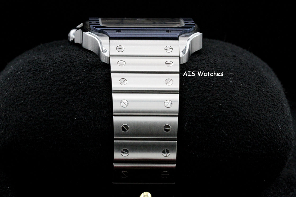 Cartier Santos De Cartier Large Steel WSSA0047 Blue PVD Bezel/White Dial 41MM Box&Papers