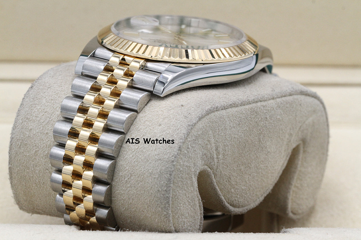 Rolex 126333 DateJust 41MM 18K YG/SS Silver Stick Dial Jubilee Bracelet 2023 Box & Papers