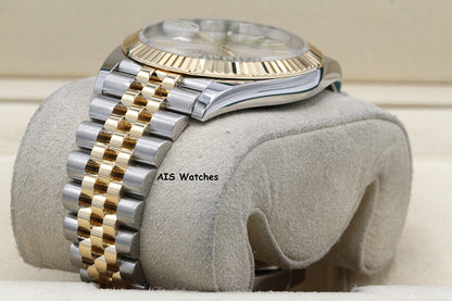 Rolex 126333 DateJust 41MM 18K YG/SS Silver Stick Dial Jubilee Bracelet 2023 Box & Papers