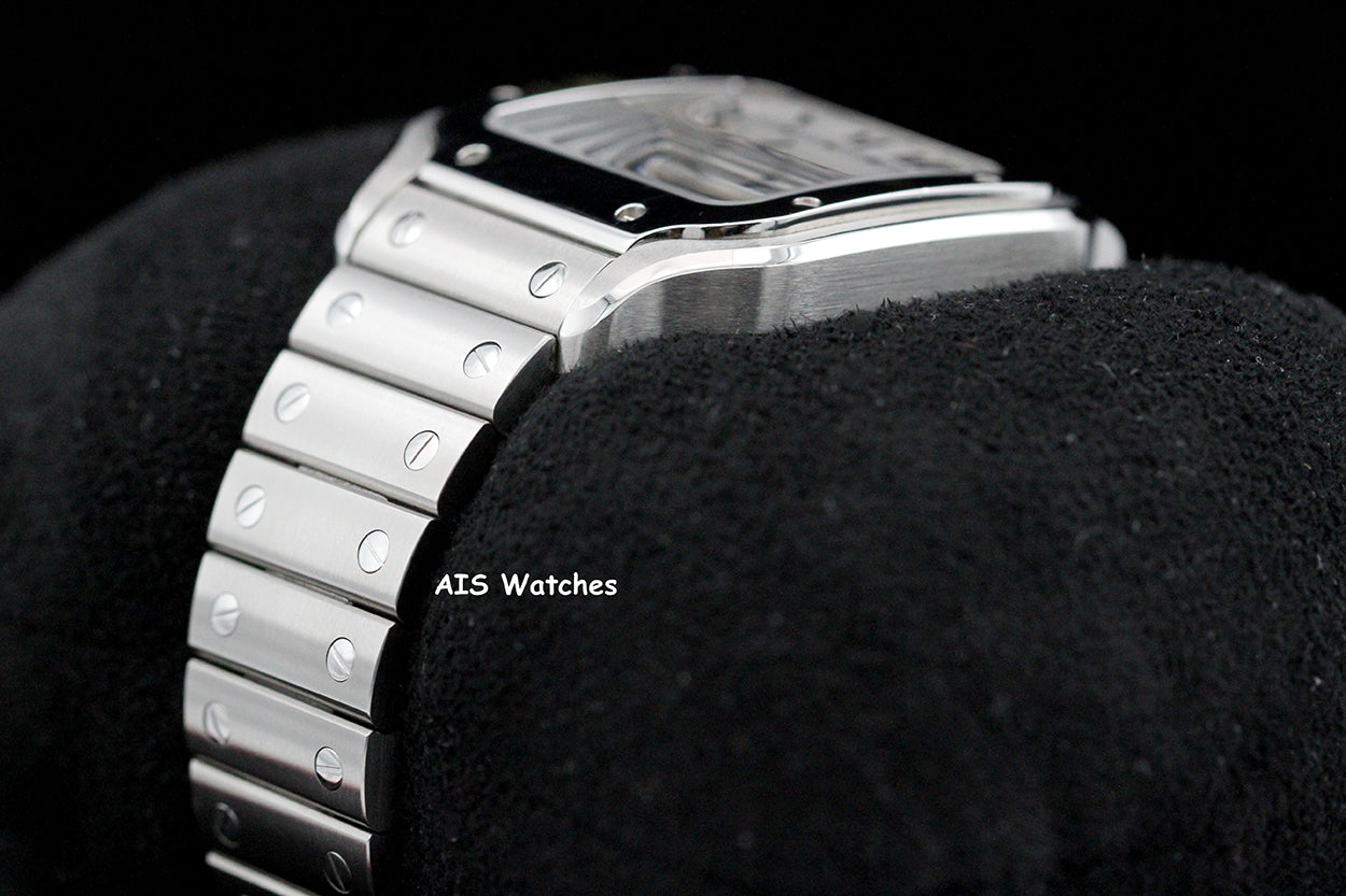 Cartier Santos De Cartier Medium Steel WSSA0029 Silver Dial 35.1MM Box & Papers