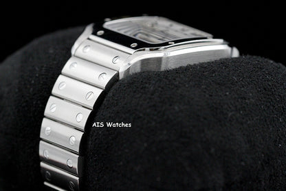 Cartier Santos De Cartier Medium Steel WSSA0029 Silver Dial 35.1MM Box & Papers