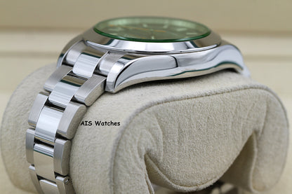 Rolex Milgauss Z-BLUE 116400GV Green Crystal Blue Dial 2017 Box & Papers
