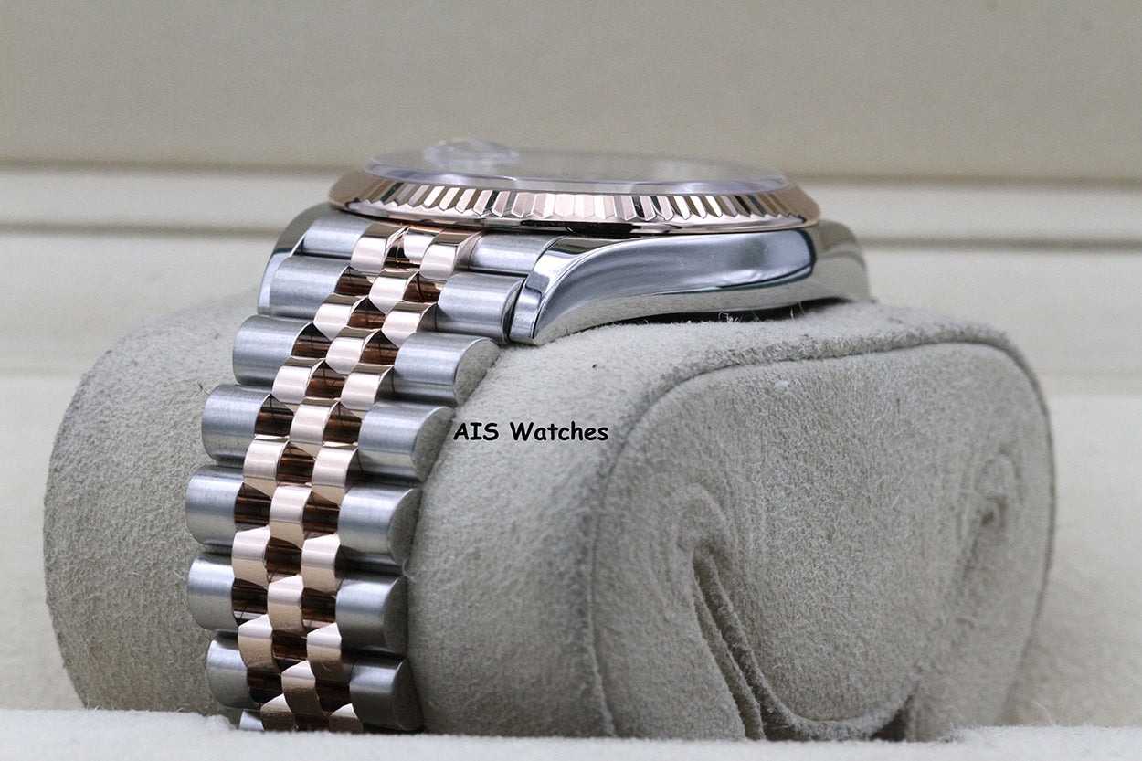 Rolex 126231 DateJust 36MM 18K RG/SS Rhodium Stick Dial Jubilee Bracelet B&P