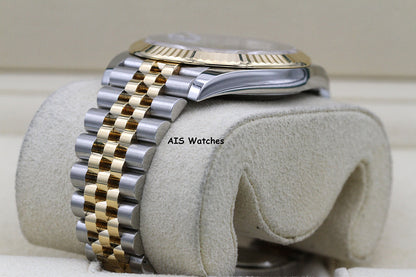 Rolex 126333 DateJust 41MM 18K YG/SS Slate Roman / Wimbeldon Dial Jubilee Bracelet B&P
