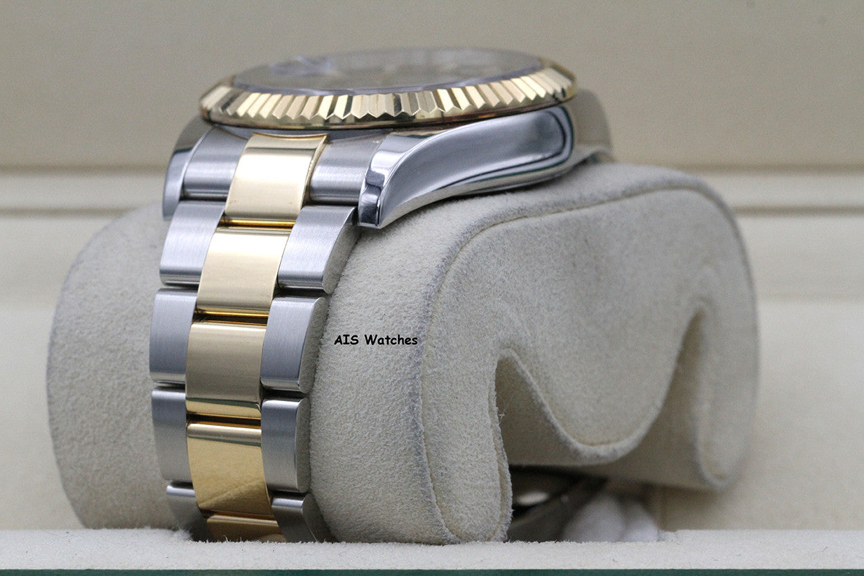 Rolex 326933 Sky-Dweller 18K Yellow Gold / SS Oyster Black Dial BP