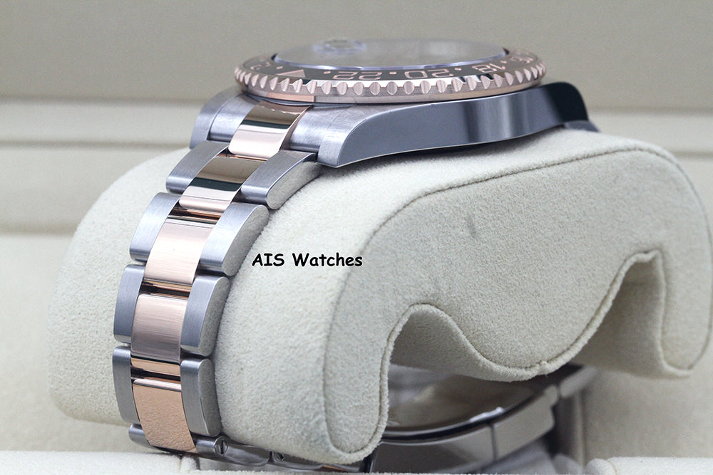 BNIB Rolex 126711 CHNR GMT Master II 18K Rose Gold / SS RootBeer Ceramic B&P