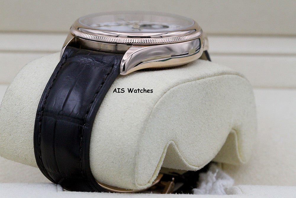 Rolex 50535 Cellini Moonphase 18K Everose Gold 39MM White Lacquer Dial BP