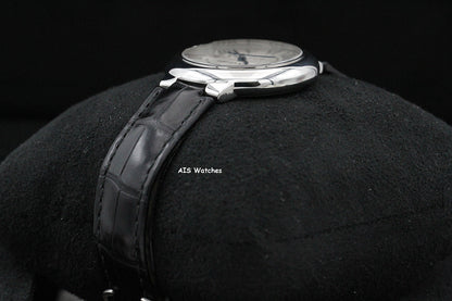 Cartier Ballon Bleu W6920085 SS 33MM Leather Strap Silver Dial Box & Papers