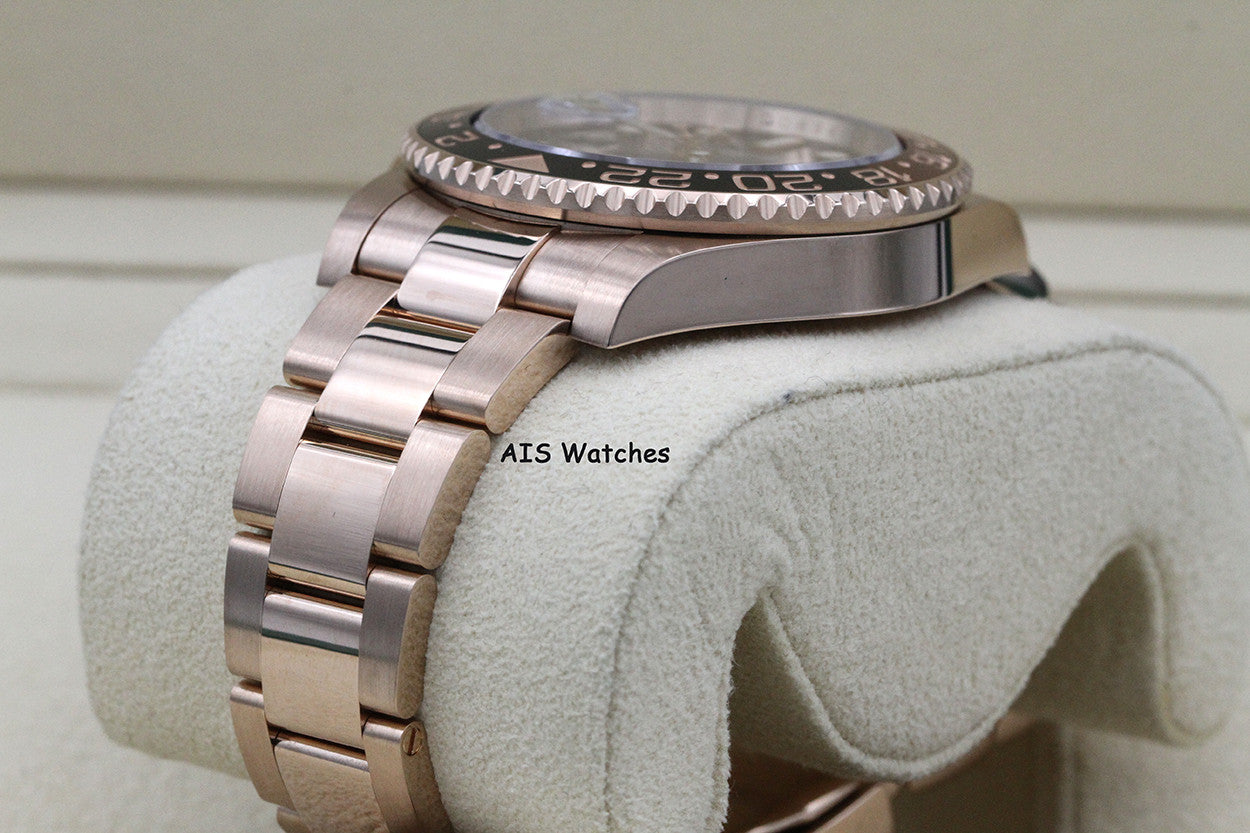 Rolex 126715 CHNR GMT Master II 18K Rose Gold RootBeer Ceramic