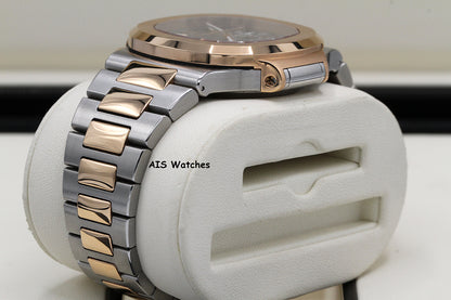 Patek Philippe Nautilus 5980/1AR Chronograph 18K Rose Gold / Stainless Steel Blue Dial 2017 Box & Papers