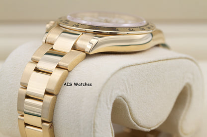 Rolex 116508 Daytona Cosmograph 18K Yellow Gold White Dial B&P