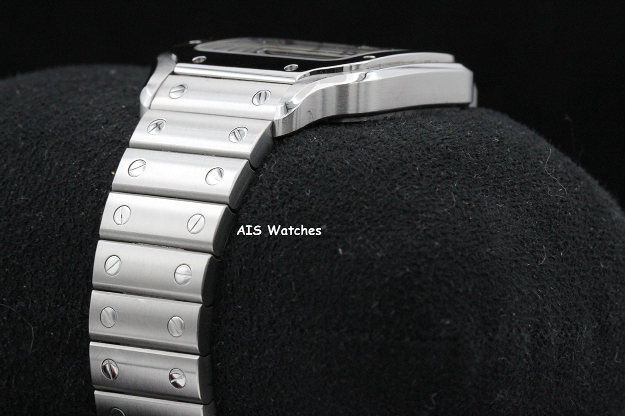 Cartier Santos De Cartier Medium Steel WSSA0029 White Dial 35.1MM Box & Papers