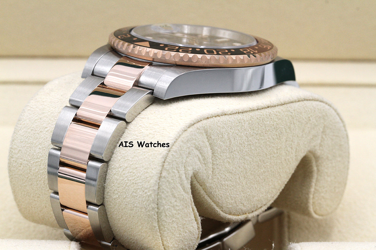 Rolex 126711 CHNR GMT Master II 18K Rose Gold / SS RootBeer Ceramic B&P