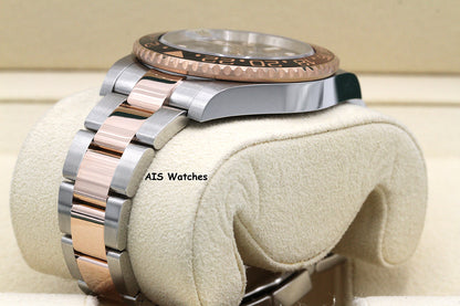 Rolex 126711 CHNR GMT Master II 18K Rose Gold / SS RootBeer Ceramic B&P