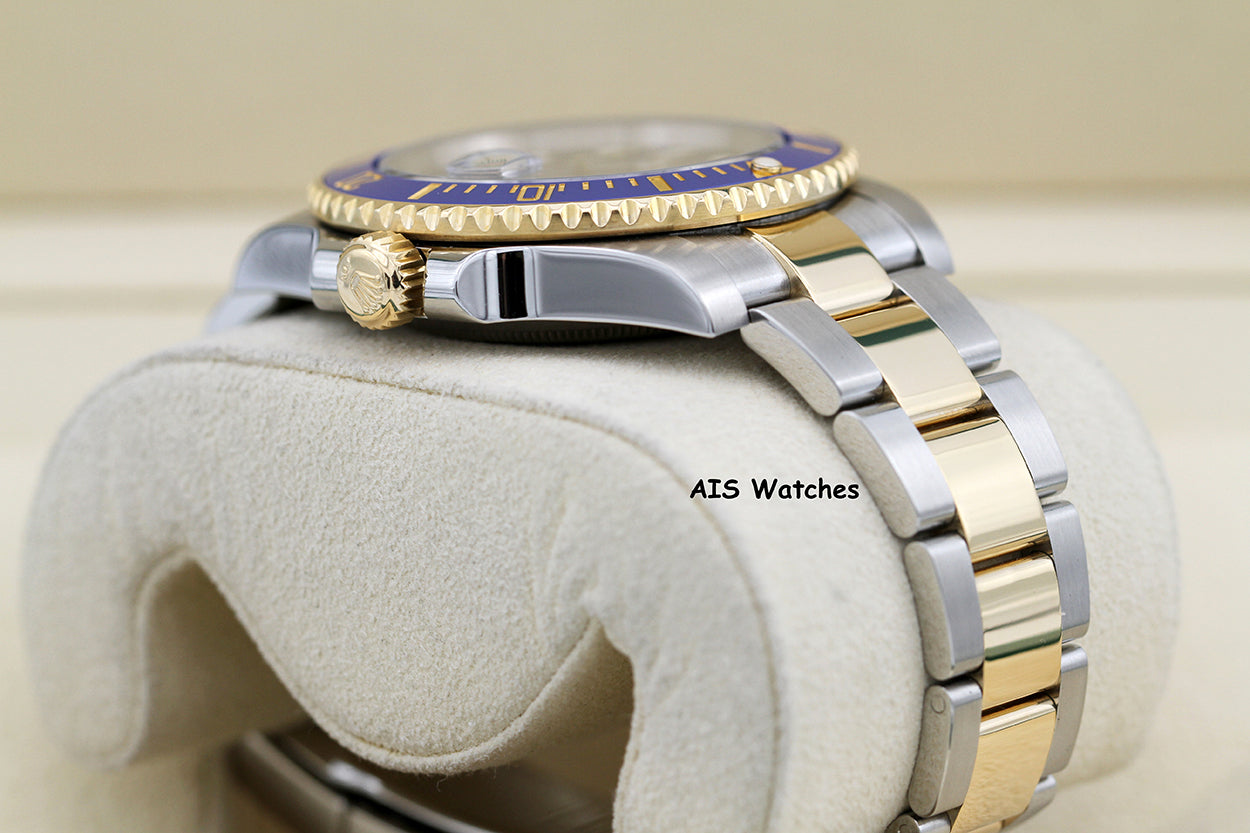 Rolex Submariner 18K YG/SS 116613LB SunBurst Blue Dial Ceramic 40MM 2019 B&P