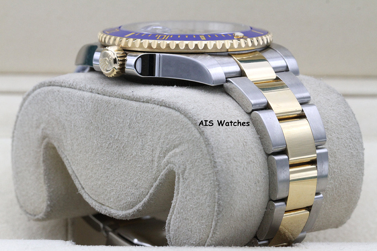 Rolex Submariner 18K YG/SS 116613LB SunBurst Blue Dial Ceramic 40MM 2018 B&P