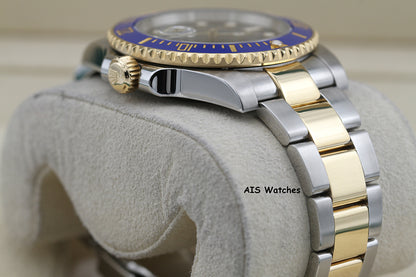 Rolex Submariner 18K YG/SS 116613LB SunBurst Blue Dial Ceramic 40MM 2018 B&P