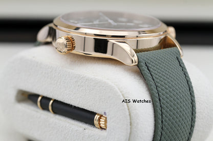 Patek Philippe 5524R Calatrava Pilot Travel Time Rose Gold Brown Dial 42MM Box & Paper