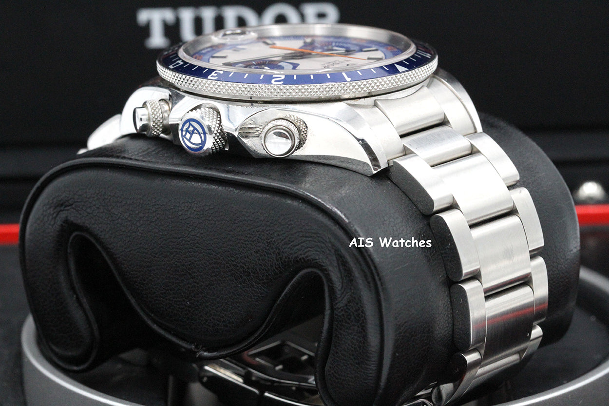 Tudor 70330B Heritage Chrono Blue Stainless Steel 42MM Box & Papers
