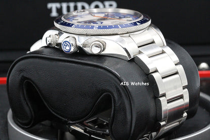 Tudor 70330B Heritage Chrono Blue Stainless Steel 42MM Box & Papers