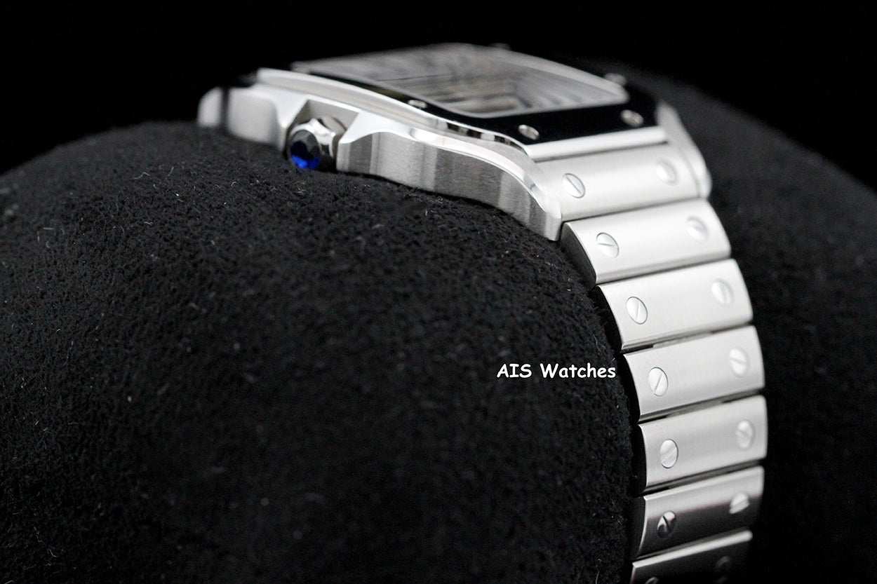 Cartier Santos De Cartier Medium Steel WSSA0029 Silver Dial 35.1MM Box & Papers