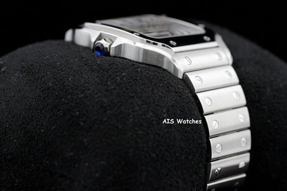 Cartier Santos De Cartier Medium Steel WSSA0029 Silver Dial 35.1MM Box & Papers