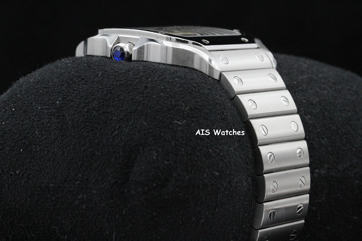 Cartier Santos De Cartier Medium Steel WSSA0029 White Dial 35.1MM Box & Papers