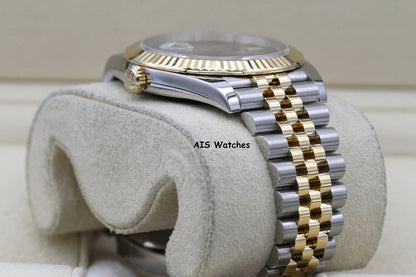 Rolex 126333 DateJust 41MM 18K YG/SS Slate Roman / Wimbeldon Dial Jubilee Bracelet B&P
