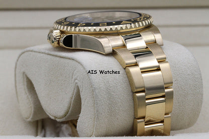 Rolex GMT-Master II 116718 LN 18K Yellow Gold Black Dial Black Ceramic BP