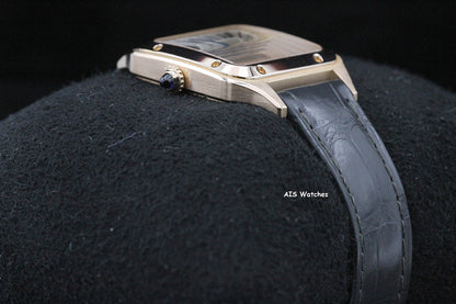 Cartier Santos Dumont Small WGSA0022 18K RG 38MM x 27.5MM Silver Dial Box & Paper