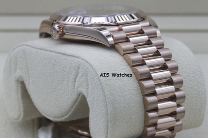 BNIB Rolex 228235 DayDate 40MM DD40 Rose Gold Olive Green Roman Dial B&P